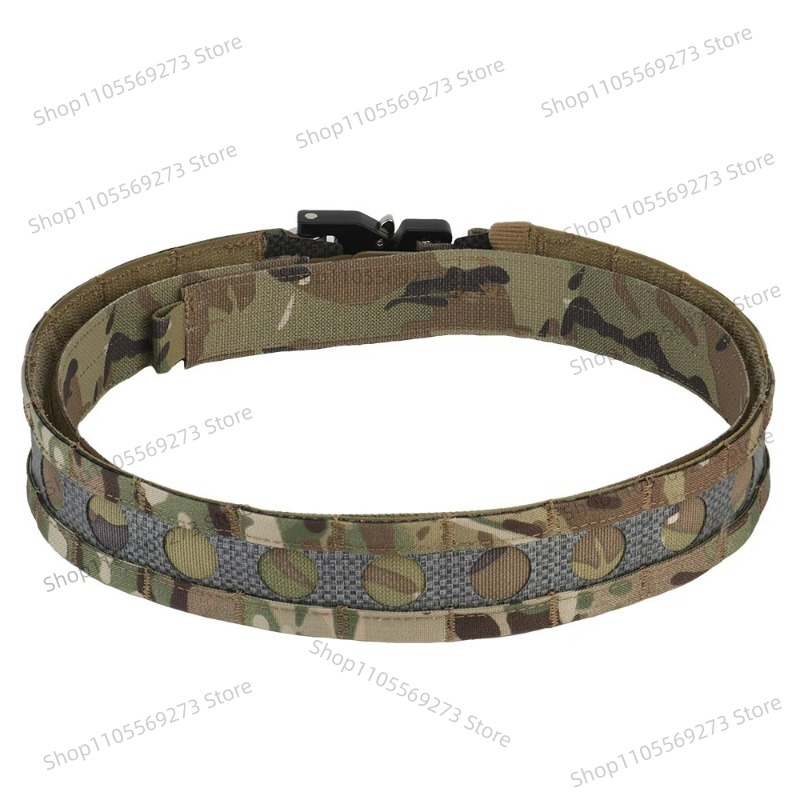 Tactical Combat Belt Quick Release Buckle - Taktischer 2-Lagen-Kampfgürtel mit Schnellverschluss-Metallschnalle MOLLE Jagd
