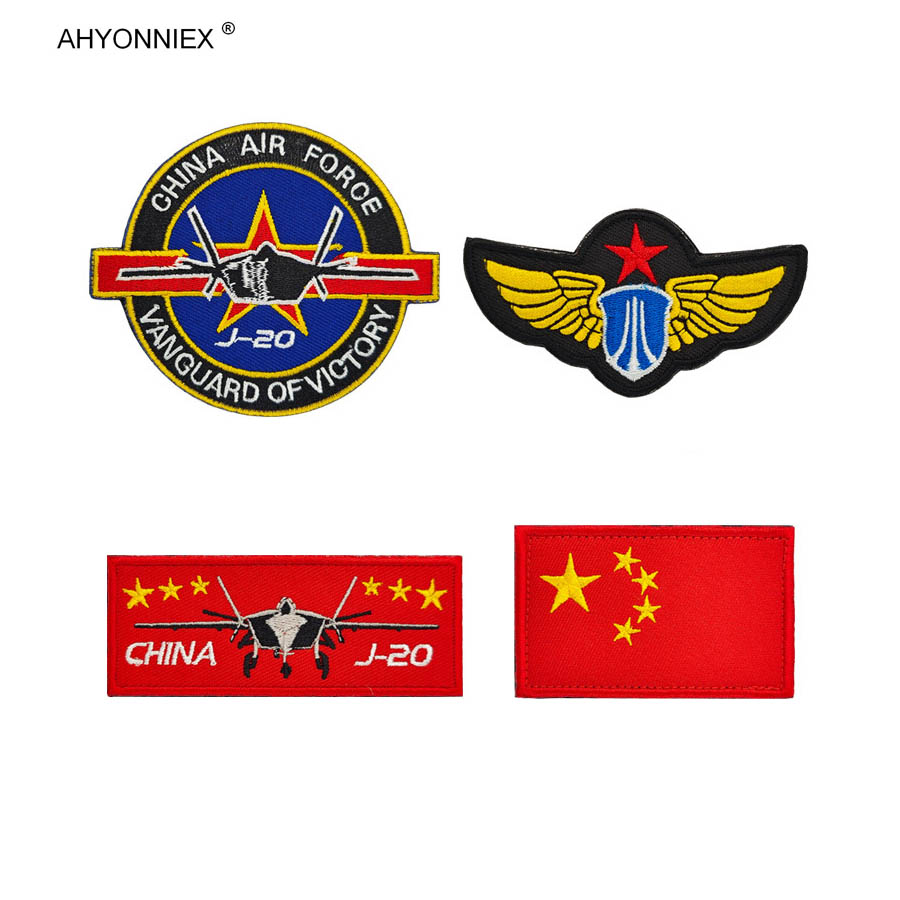 Patch Morale Tactical Military Hook Loop - 1PC 3D Stoff China J20 Flagge