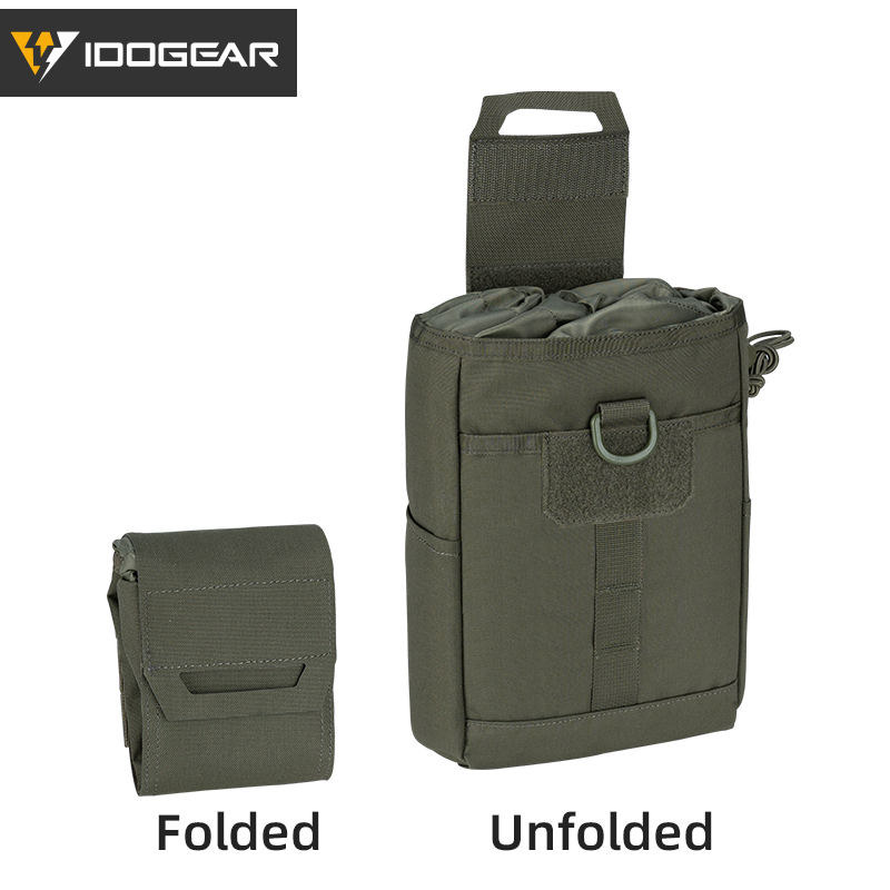 Tactical Dump Pouch Foldable Drop Bag - IDOGEAR Taktische Dump Pouch MOLLE Drop