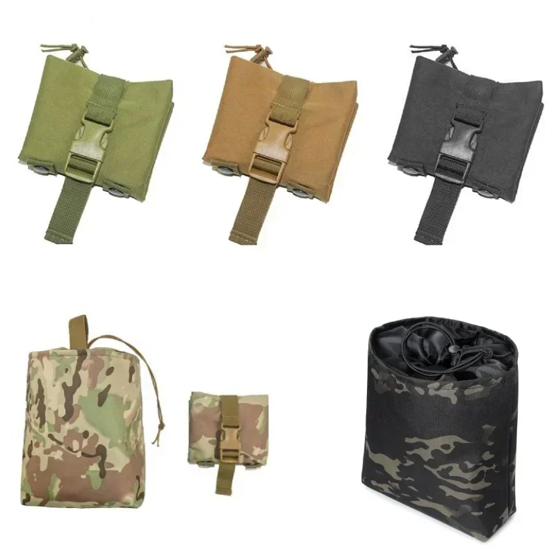 Tactical Dump Pouch Foldable Drop Bag - Mag Pack Folding Molle Tactical Magazine