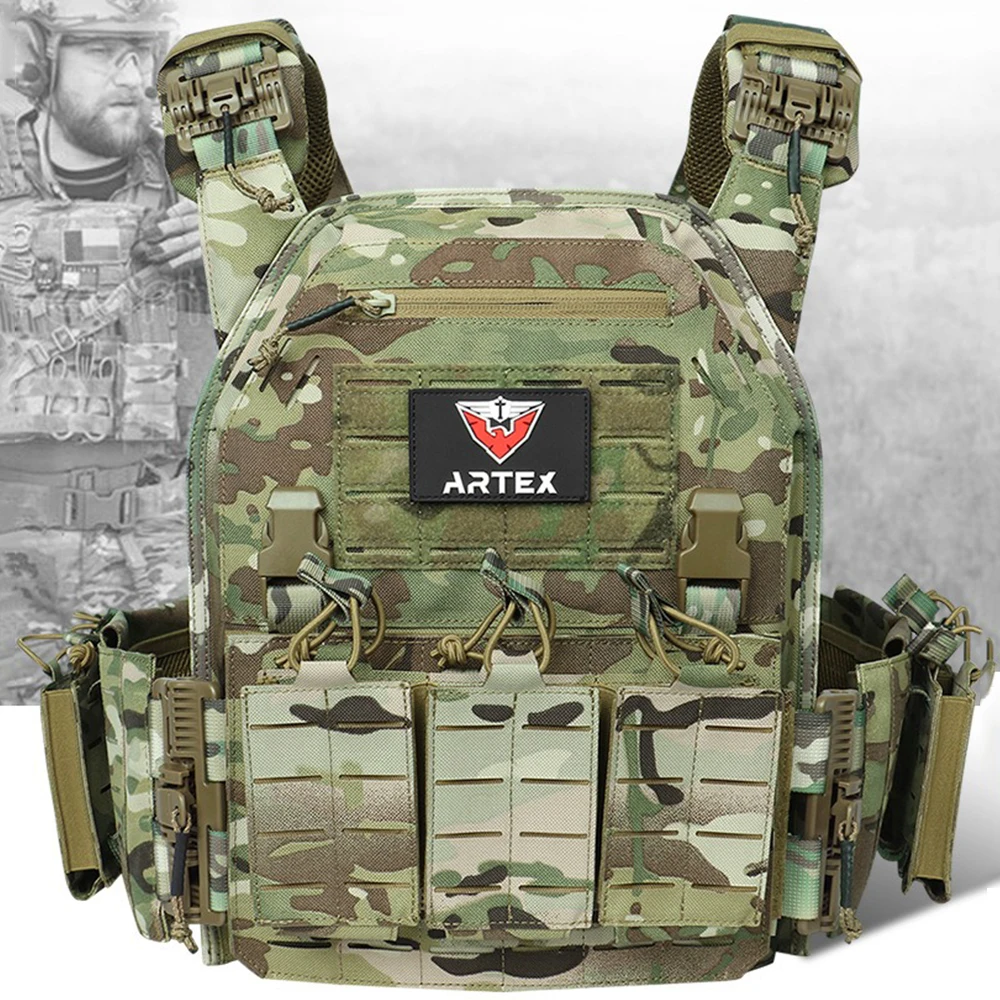 Tactical Plate Carrier Vest Quick Release - Ranger Green Plate Carrier Taktische Weste