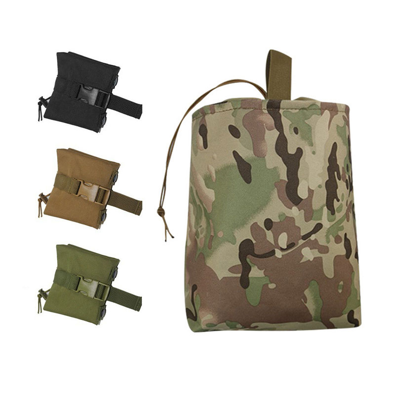 Tactical Dump Pouch Foldable Drop Bag - Faltbare Molle-Magazintasche, taktische Erste-Hilfe-Tasche, Airsoft-Munitionstasche, EDC-Werkzeugtasche,