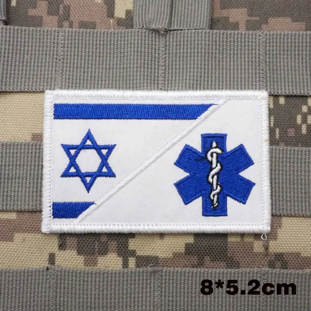 Israelische Flagge, bestickter – Patch Morale Tactical Military Hook Loop Bewertung und Preis