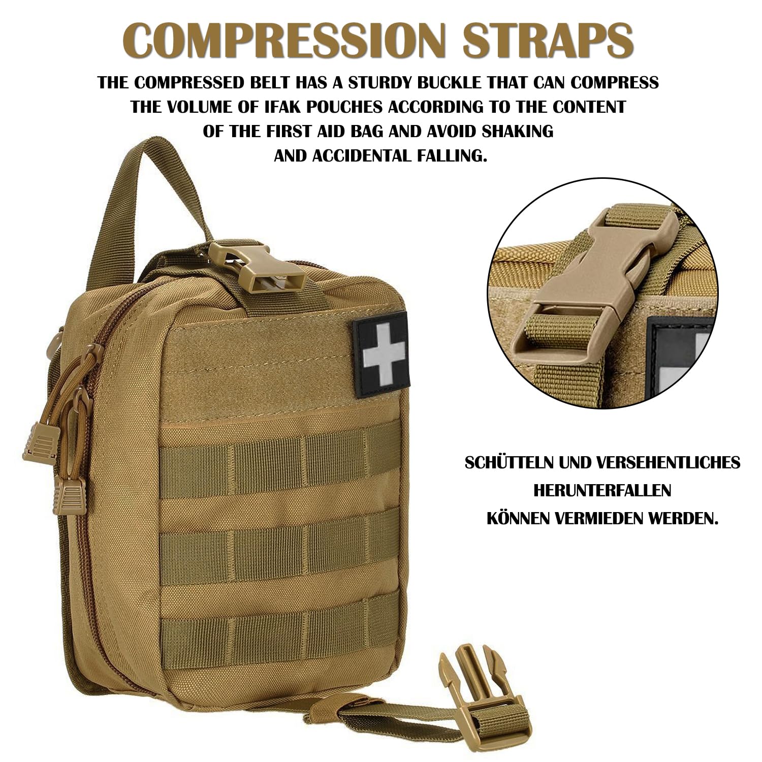 Erste-Hilfe-Tasche Leer, Molle – Tactical Med Kit Pouch Ifak Rip Away Bewertung und Preis